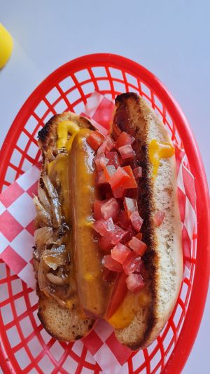 Cheese Hotdog at Comet 984 in Playa Del Carmen