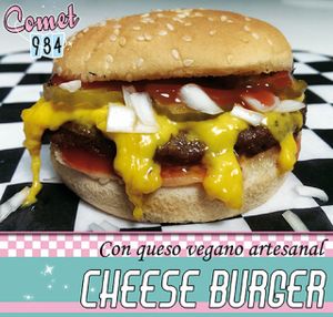 Comet 984 brings you vegan healthy burgers and hotdogs that are delicious and also friendly with our environment and with the animals ! at Comet 984 in Playa Del Carmen
