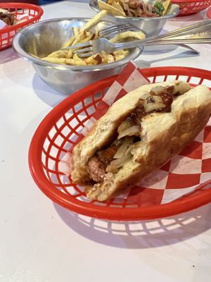 BBQ dog  at Comet 984 in Playa Del Carmen