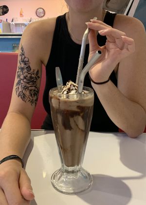 Chocolate milkshake😍  at Comet 984 in Playa Del Carmen