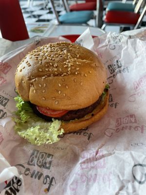 Comet burger   at Comet 984 in Playa Del Carmen