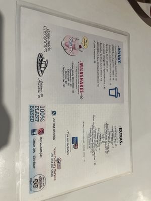 Menu  at Comet 984 in Playa Del Carmen