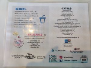 Drinks menu at Comet 984 in Playa Del Carmen