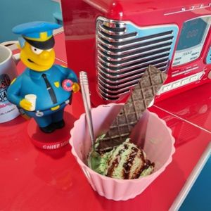 peppermint with chocolate chips ice cream at Comet 984 in Playa Del Carmen