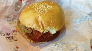 bbq burger  at Comet 984 in Playa Del Carmen