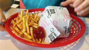 spicy burger menu  at Comet 984 in Playa Del Carmen