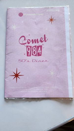 Menu cover at Comet 984 in Playa Del Carmen