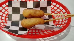 corndogs at Comet 984 in Playa Del Carmen