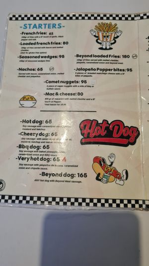 Menu (01/2025) at Comet 984 in Playa Del Carmen