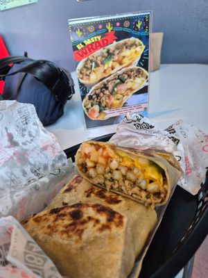El tasty wrap - probably my favourite item here! at Comet 984 in Playa Del Carmen