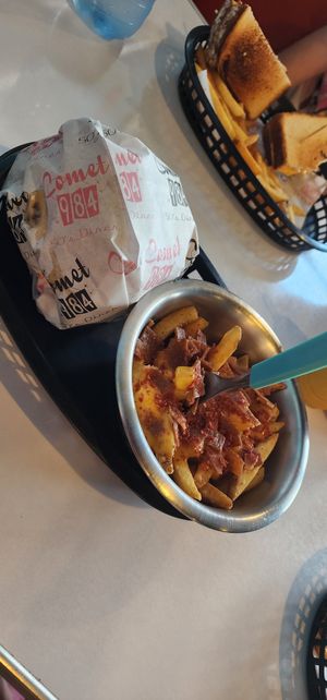 Loaded fries at Comet 984 in Playa Del Carmen