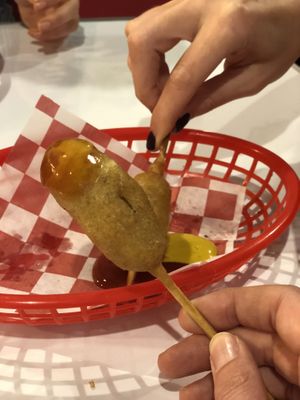 Corn dog at Comet 984 in Playa Del Carmen