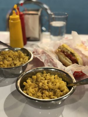 Mac n Cheese, Hot Dog  at Comet 984 in Playa Del Carmen