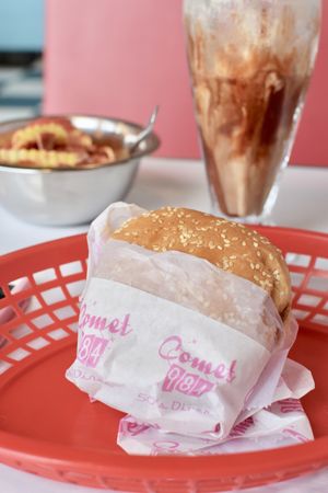 Cheeseburger  at Comet 984 in Playa Del Carmen