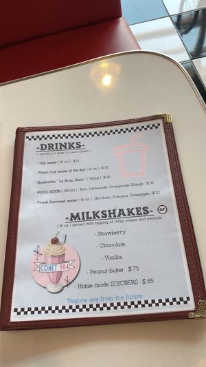 Menu at Comet 984 in Playa Del Carmen