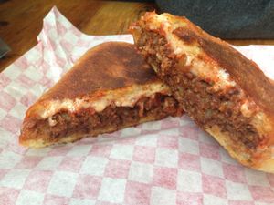 vegan panini sandwich at 24th Pizza & Meatballs in Portland