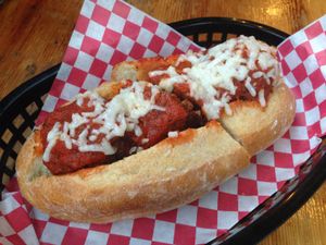 vegan hero sandwich at 24th Pizza & Meatballs in Portland