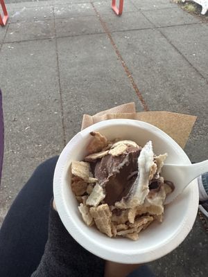 Vegan waffle cone topping  at Eb & Bean - Broadway in Portland