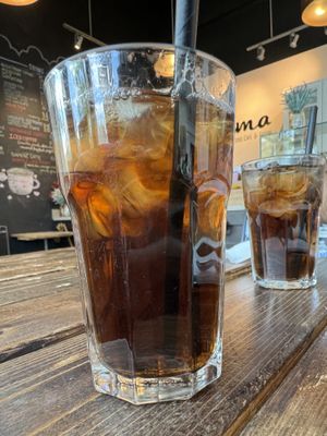 Lavender ice tea   at The Karma Conscious Cafe and Eatery in Saskatoon