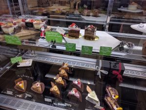 dessert counter at Pomegranate Cafe in Los Angeles