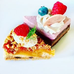 best vegan desserts in LA!  at Pomegranate Cafe in Los Angeles