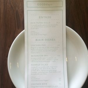 menu at GOODdays in Brunswick