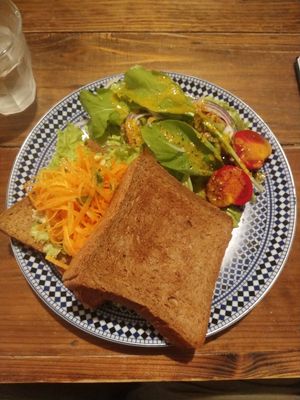 The hunmus sandwich at Lamp in Naha