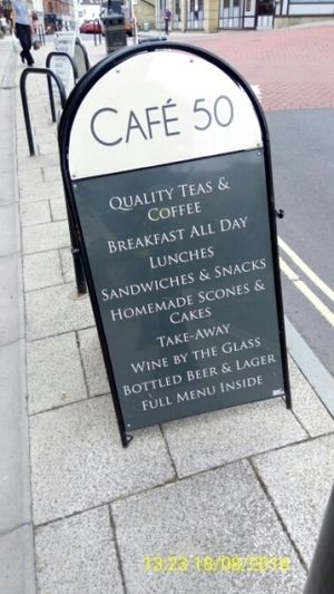 A quick summary.  at Cafe 50 in Yeovil