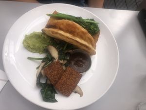 Vaganised brekfast   at Buhler & Co in East London