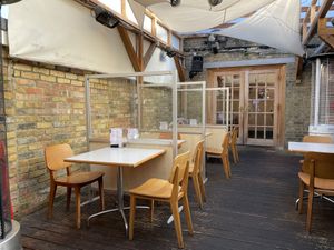 Seating out back   at Buhler & Co in East London