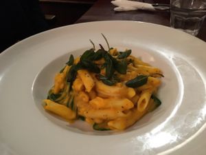 pumpkin penne  at Governors Bay Hotel in Christchurch