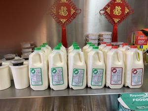 House made soy milk at Sogo Tofu in San Jose