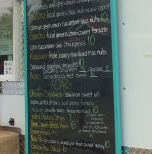 part of the menu  at Fresh Bite - Food Truck in Hanalei
