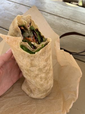 Buddha wrap - delicious, photo does it no justice at Fresh Bite - Food Truck in Hanalei