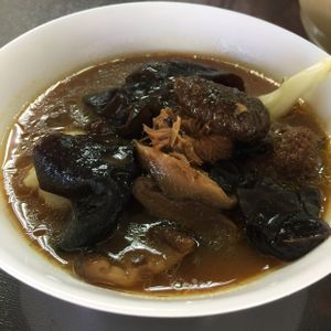 monkey head mushroom stew- very nice  at Vege Pot 素砂煲 in Central Singapore