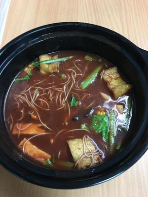 Red Yeast Mee Sua at Vege Pot 素砂煲 in Central Singapore