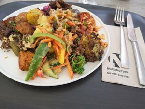 Vegan dish at Noordoever in Leuven