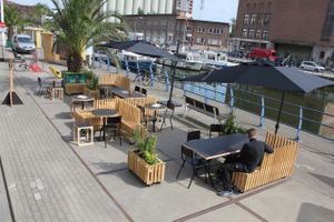 vaartkom Leuven, Noordoever terras. at Noordoever in Leuven