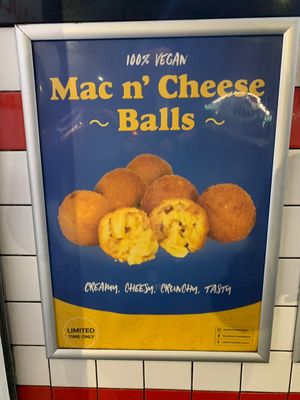 Mac n cheese balls at Lord of the Fries - Flinders Street in Melbourne