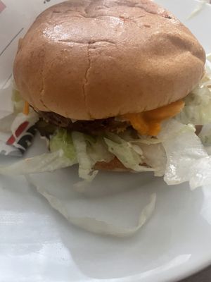 Original burger  at Lord of the Fries - Flinders Street in Melbourne