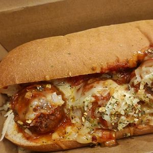 Meetball sub at Lord of the Fries - Flinders Street in Melbourne