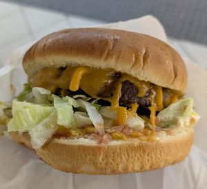 Original Burger at Lord of the Fries - Flinders Street in Melbourne
