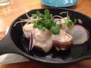 Stuffed mushrooms at Grasshopper - Dundas St in Toronto