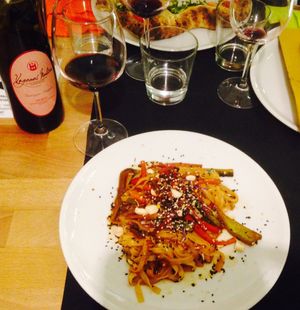 Thai spaghetti, my fav dish here  at Vitto Pitagorico in Naples