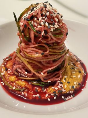 Zucchini Spaghetti (entree)   at Vitto Pitagorico in Naples