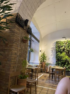 Beautiful indoor seating  at Vitto Pitagorico in Naples