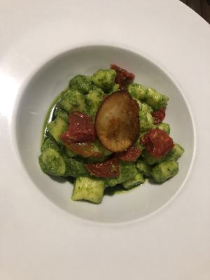 Gnocchis sauce roquette   at Vitto Pitagorico in Naples