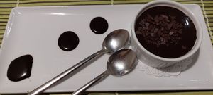 Chocolate Panna cotta at Vitto Pitagorico in Naples