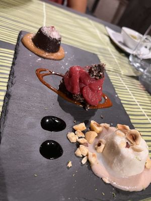 Trio de postres veganos  at Vitto Pitagorico in Naples