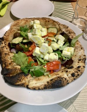 Salad with vegan cheese!  at Vitto Pitagorico in Naples